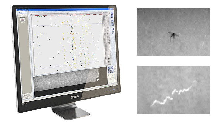 Procemex web inspection single monitor with paper defects seen