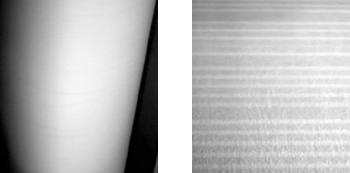Stripes in the web at Procemex web inspection camera