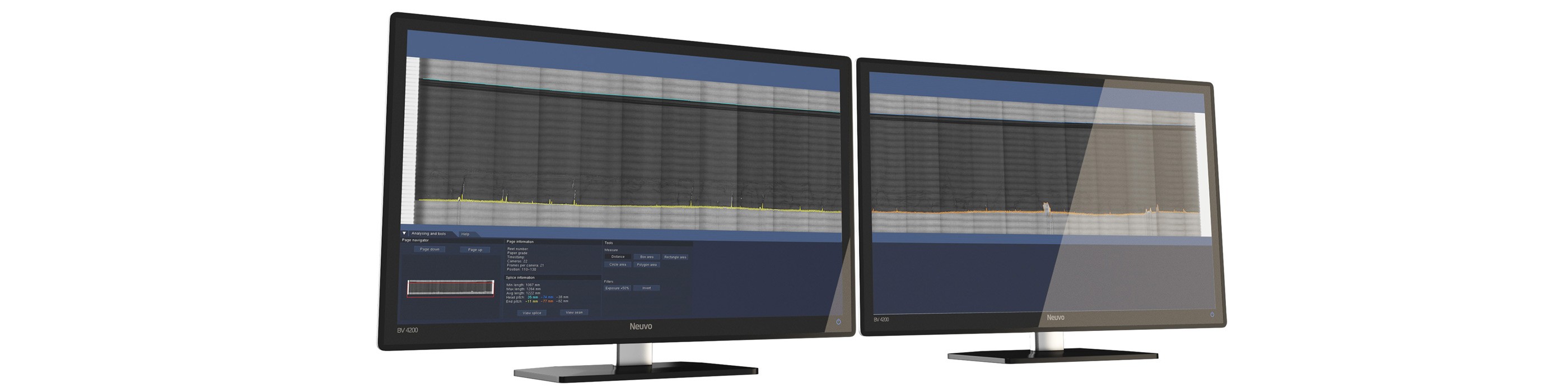 Flying splice seen on the monitors of Procemex