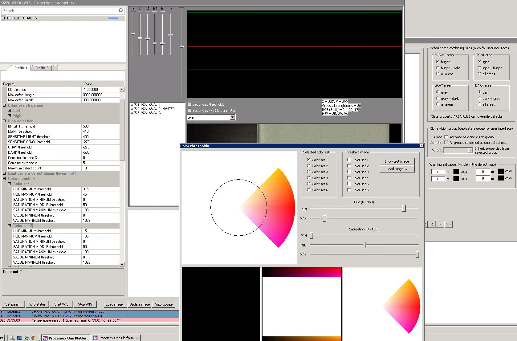 Color detection Procemex